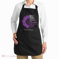 No Story Should End Too Soon Overdose Purple Ribbon Apron thumb 2