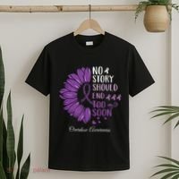 No Story Should End Too Soon Overdose Purple Ribbon T-Shirt thumb 2