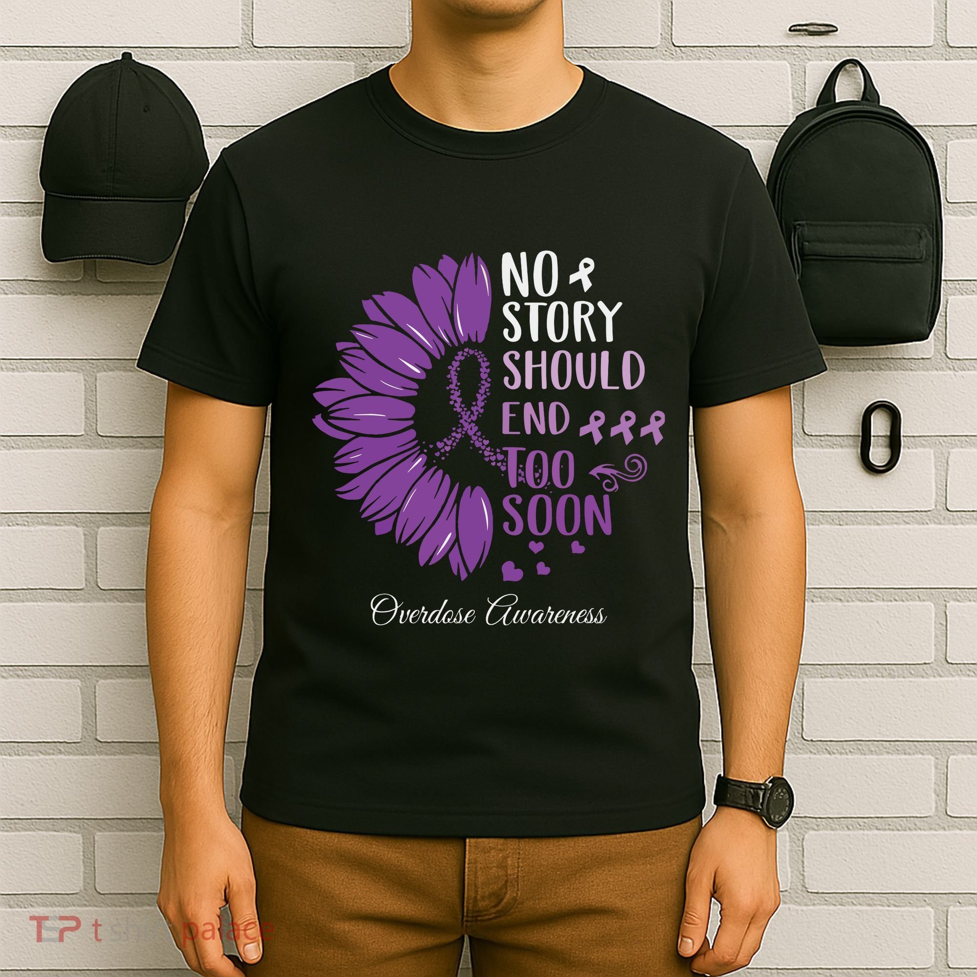 No Story Should End Too Soon Overdose Purple Ribbon T-Shirt