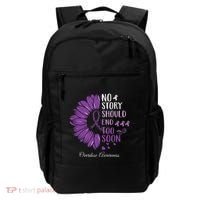 No Story Should End Too Soon Overdose Purple Ribbon Backpack thumb 0