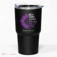 No Story Should End Too Soon Overdose Purple Ribbon Tumbler thumb 0