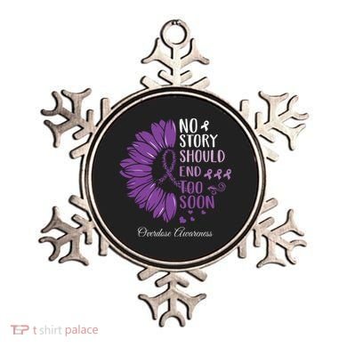 No Story Should End Too Soon Overdose Purple Ribbon Ornament