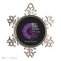 No Story Should End Too Soon Overdose Purple Ribbon Ornament thumb 0