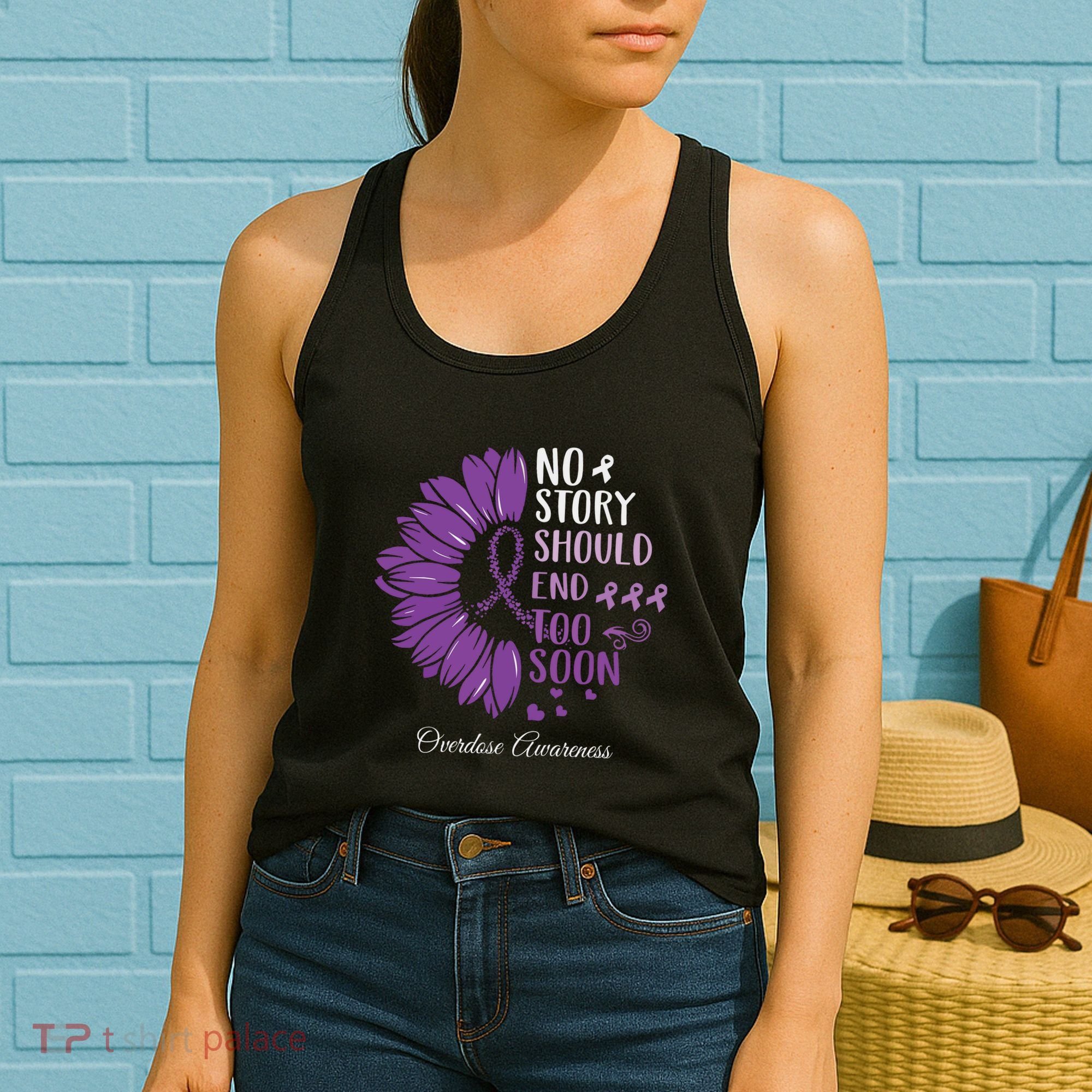 No Story Should End Too Soon Overdose Purple Ribbon Women's Tank Top