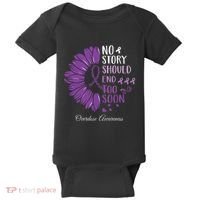 No Story Should End Too Soon Overdose Purple Ribbon Baby Bodysuit thumb 0