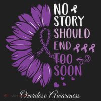 No Story Should End Too Soon Overdose Purple Ribbon Hat thumb 2
