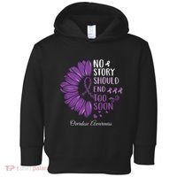 No Story Should End Too Soon Overdose Purple Ribbon Toddler Hoodie thumb 0