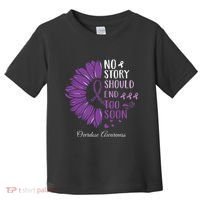 No Story Should End Too Soon Overdose Purple Ribbon Toddler T-Shirt thumb 0