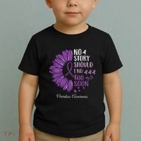 No Story Should End Too Soon Overdose Purple Ribbon Toddler T-Shirt thumb 2