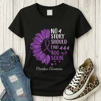No Story Should End Too Soon Overdose Purple Ribbon Women's T-Shirt thumb 3