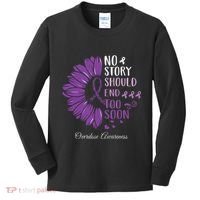 No Story Should End Too Soon Overdose Purple Ribbon Kids Long Sleeve Shirt thumb 0