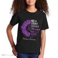 No Story Should End Too Soon Overdose Purple Ribbon Kids T-Shirt thumb 2