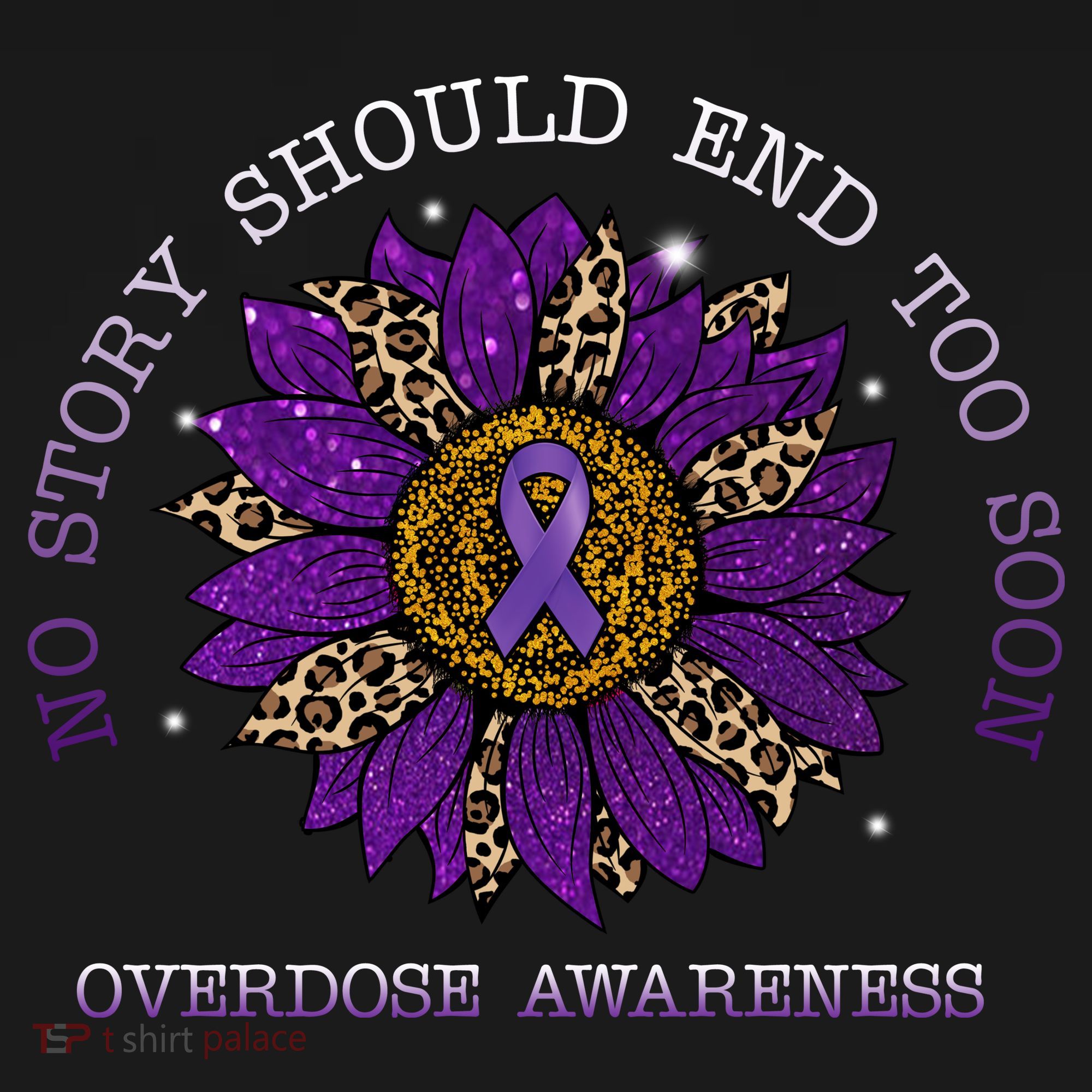 No Story Should End Too Soon Overdose Awareness Sunflower Ribbon Backpack