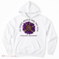 No Story Should End Too Soon Overdose Awareness Sunflower Ribbon Hoodie thumb 0