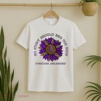 No Story Should End Too Soon Overdose Awareness Sunflower Ribbon T-Shirt thumb 2