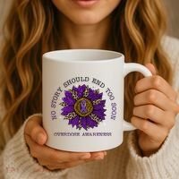 No Story Should End Too Soon Overdose Awareness Sunflower Ribbon Coffee Mug thumb 3