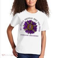 No Story Should End Too Soon Overdose Awareness Sunflower Ribbon Kids T-Shirt thumb 2