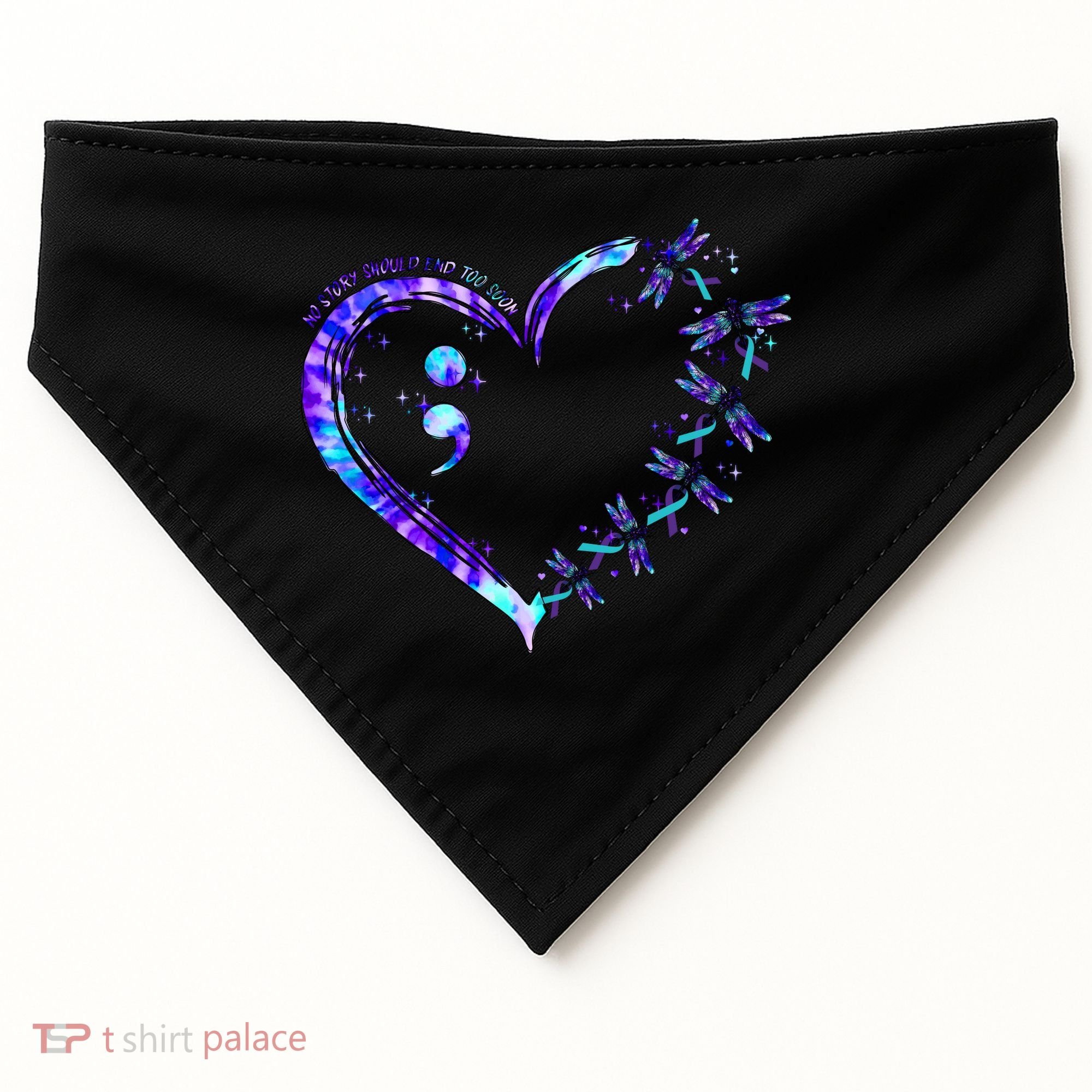 No Story Should End Too Suicide Prevention Awareness USA-Made Doggie Bandana