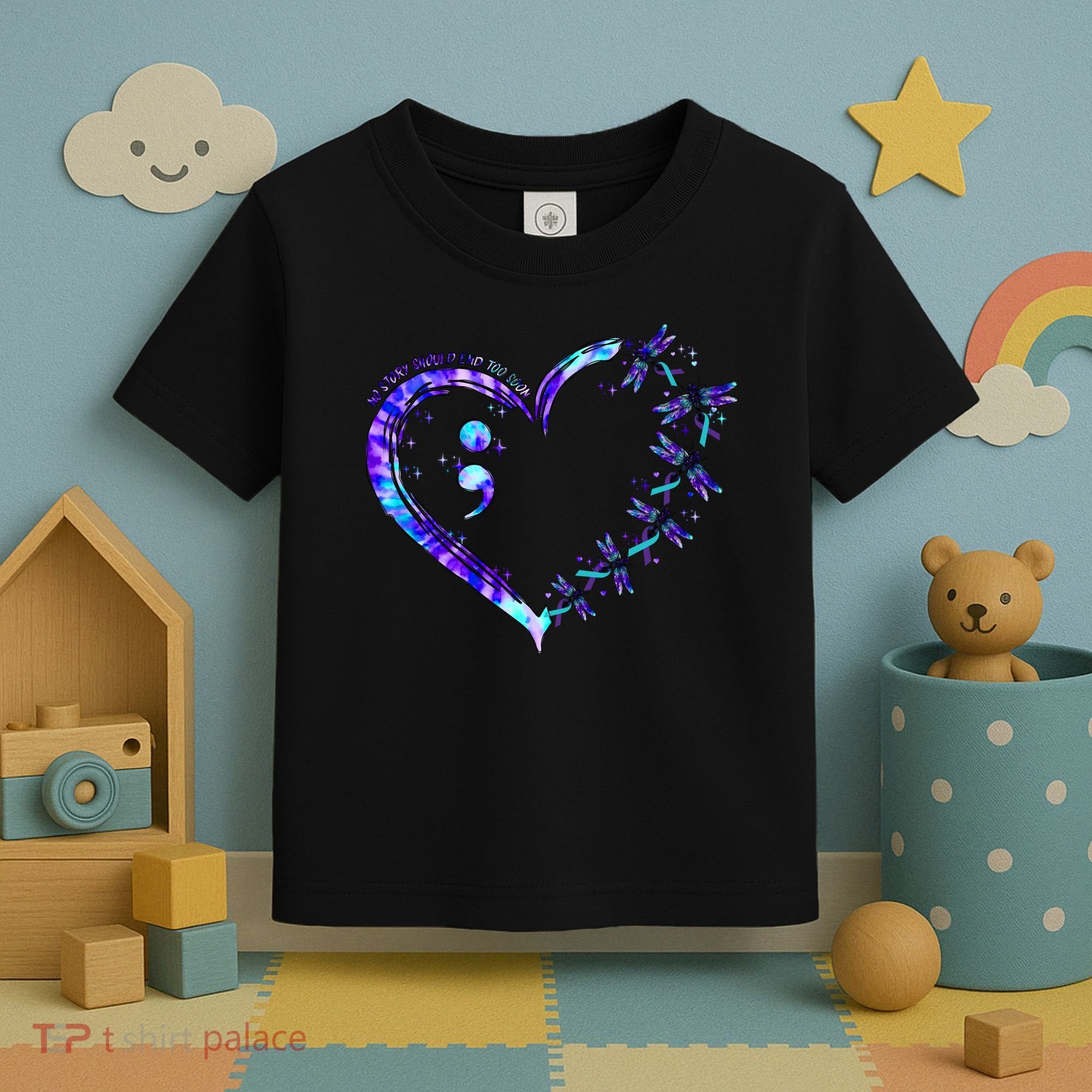 No Story Should End Too Suicide Prevention Awareness Toddler T-Shirt