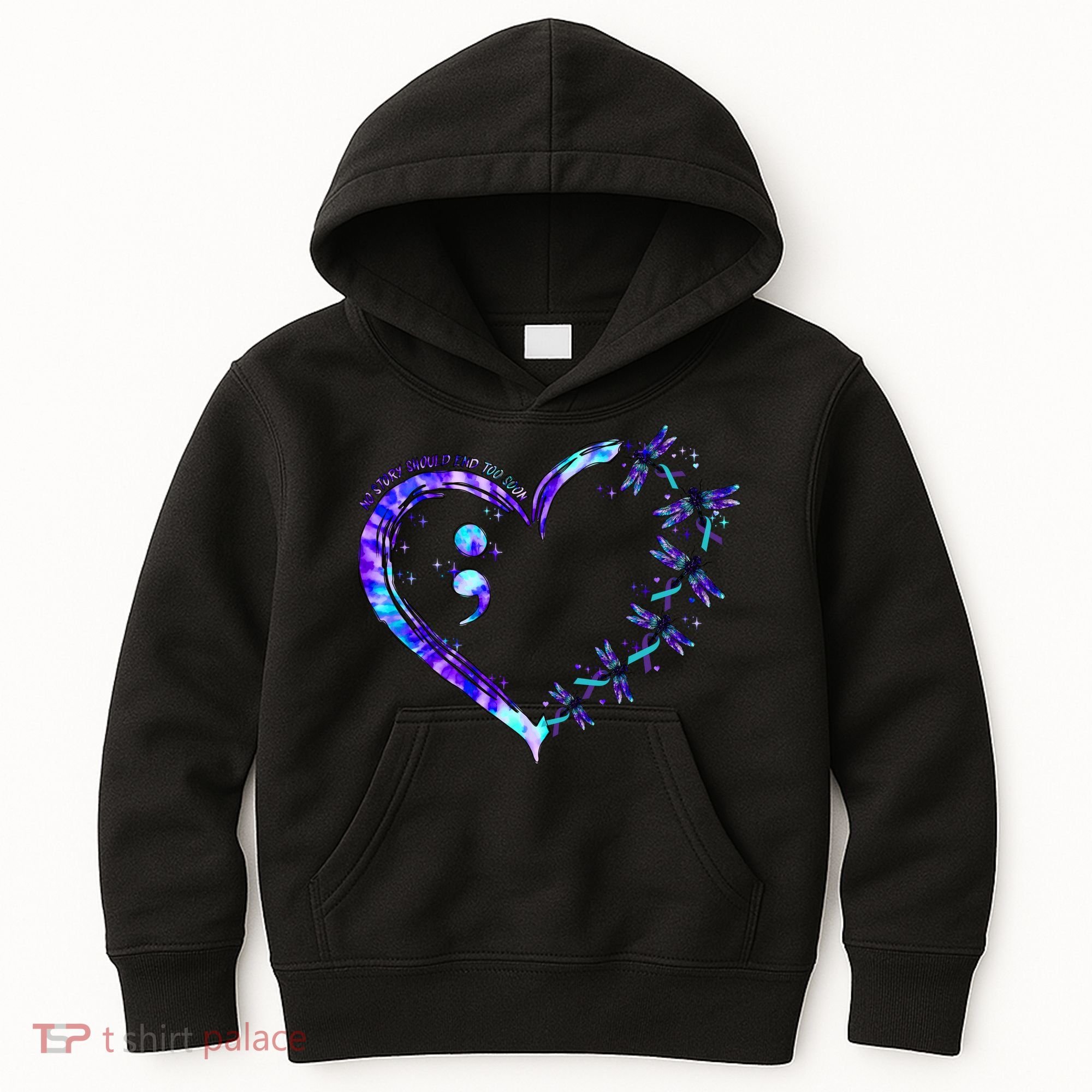 No Story Should End Too Suicide Prevention Awareness Kids Hoodie