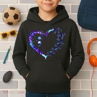 No Story Should End Too Suicide Prevention Awareness Kids Hoodie thumb 2