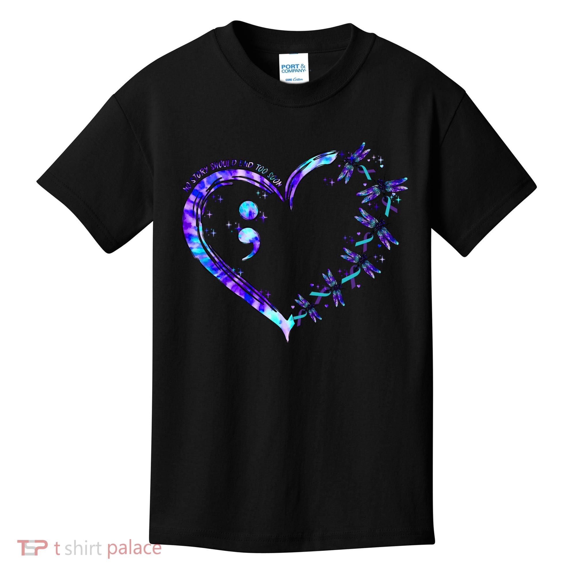 No Story Should End Too Suicide Prevention Awareness Kids T-Shirt
