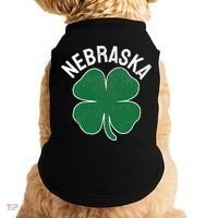 Nebraska Shamrock St. Patrick's Day Saint Paddy's Irish Doggie Tank thumb 0