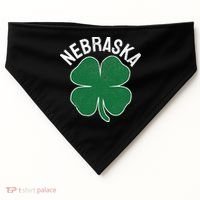 Nebraska Shamrock St. Patrick's Day Saint Paddy's Irish USA-Made Doggie Bandana thumb 0