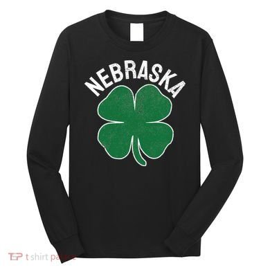 Nebraska Shamrock St. Patrick's Day Saint Paddy's Irish Long Sleeve Shirt