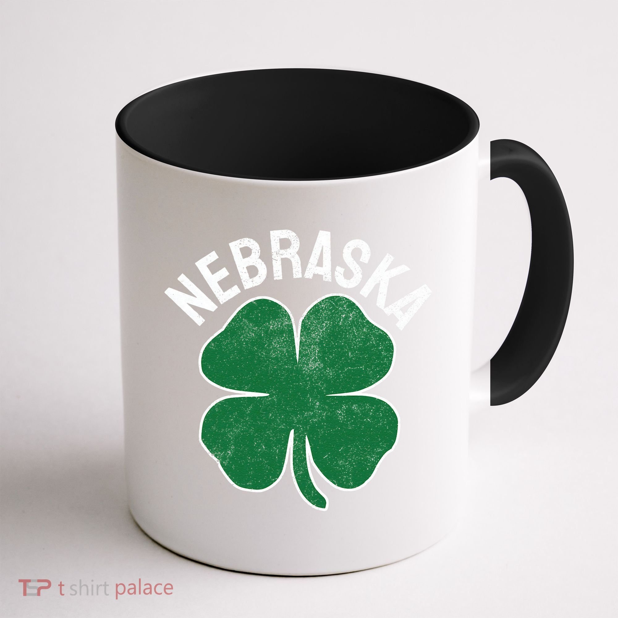 Nebraska Shamrock St. Patrick's Day Saint Paddy's Irish Coffee Mug