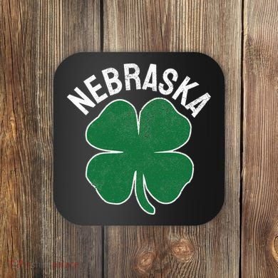Nebraska Shamrock St. Patrick's Day Saint Paddy's Irish Coaster