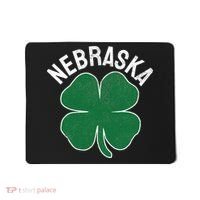 Nebraska Shamrock St. Patrick's Day Saint Paddy's Irish Mousepad thumb 0