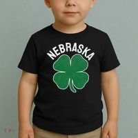 Nebraska Shamrock St. Patrick's Day Saint Paddy's Irish Toddler T-Shirt thumb 2