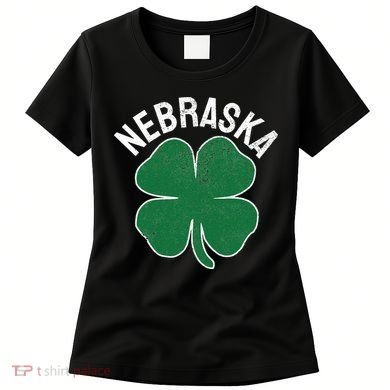 Nebraska Shamrock St. Patrick's Day Saint Paddy's Irish Women's T-Shirt