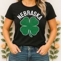 Nebraska Shamrock St. Patrick's Day Saint Paddy's Irish Women's T-Shirt thumb 2