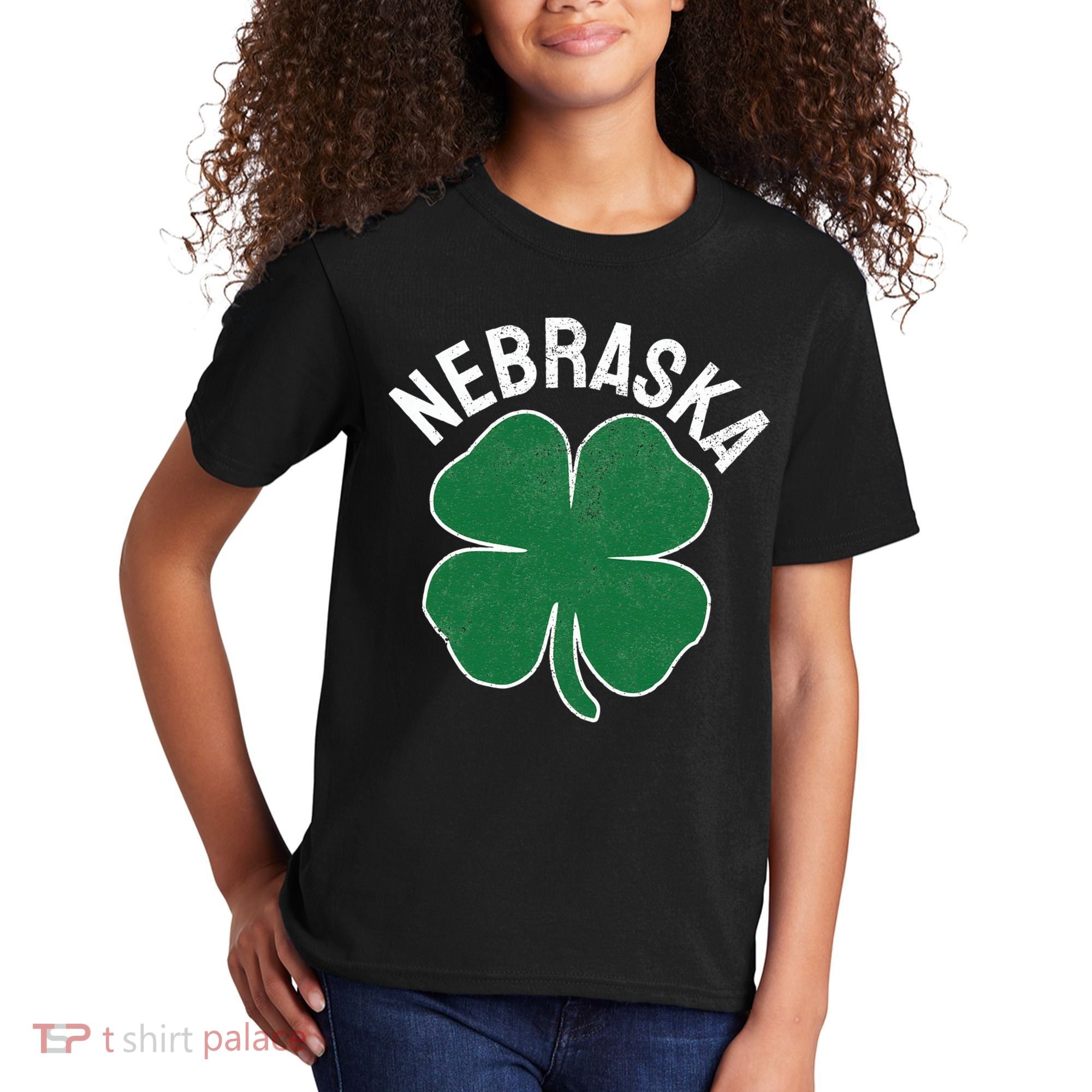 Nebraska Shamrock St. Patrick's Day Saint Paddy's Irish Kids T-Shirt
