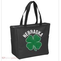 Nebraska Shamrock St. Patrick's Day Saint Paddy's Irish Tote Bag thumb 2