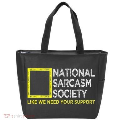 National Sarcasm Society Satirical Vintage Design Sarcasm Tote Bag