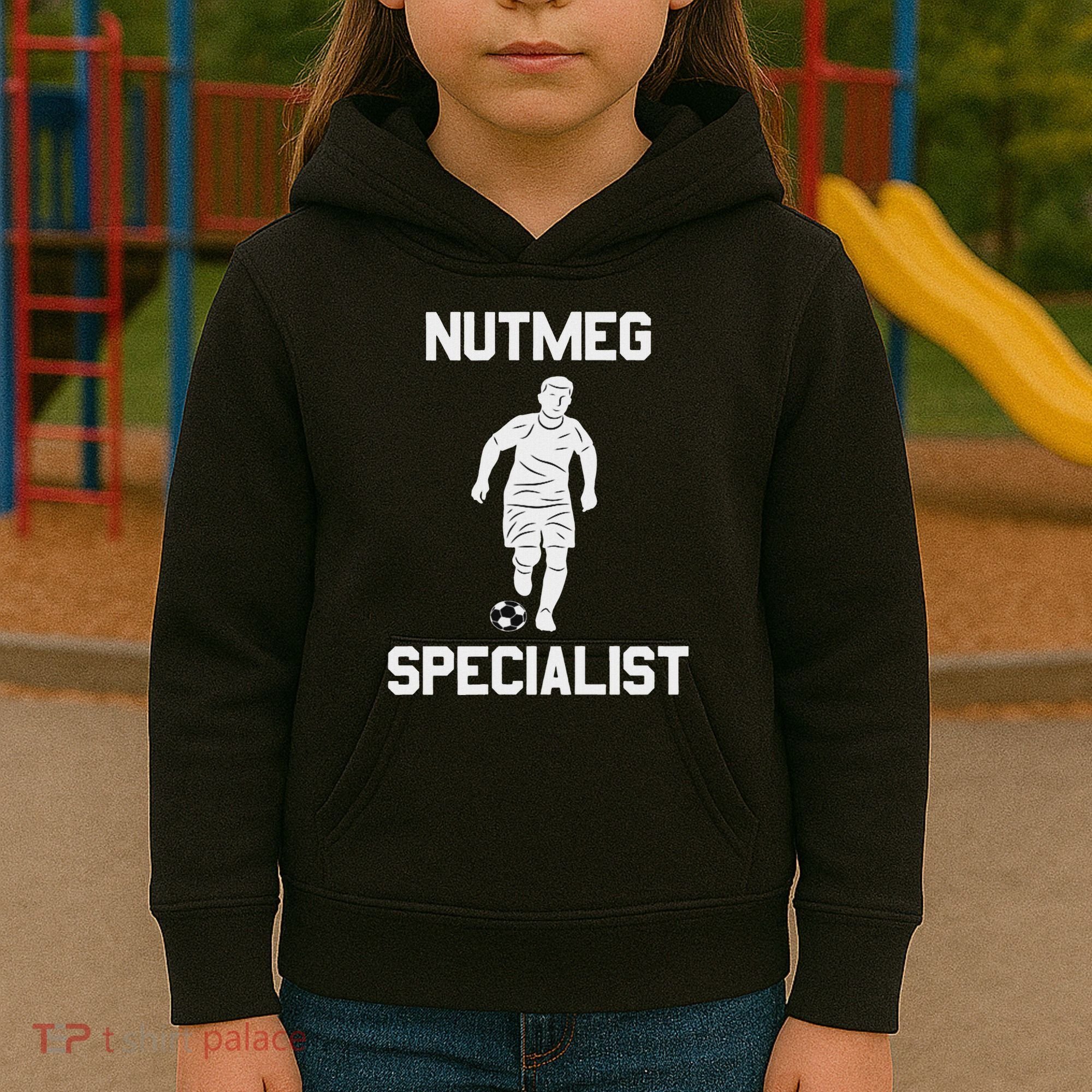Nutmeg Soccer Saying Nutmeg Specialist Kids Hoodie