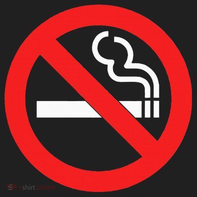 No Smoking Symbol Crop Fleece Hoodie