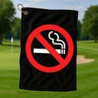 No Smoking Symbol Golf Towel thumb 1