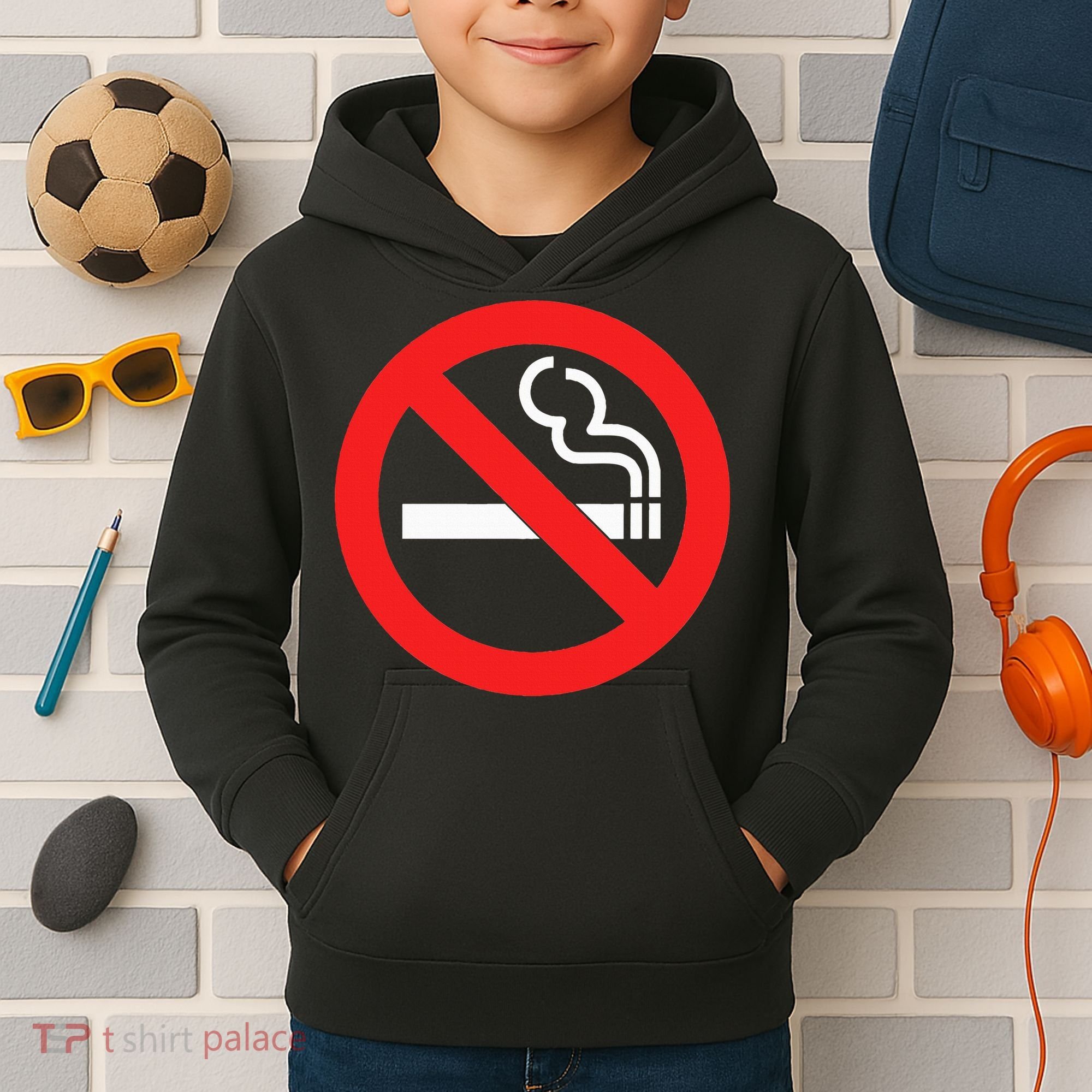No Smoking Symbol Kids Hoodie
