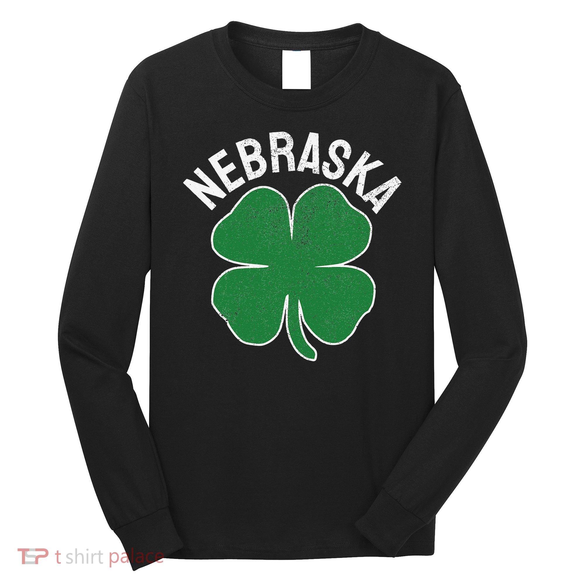 Nebraska Shamrock St. Patrick's Day Saint Paddy's Irish Long Sleeve Shirt
