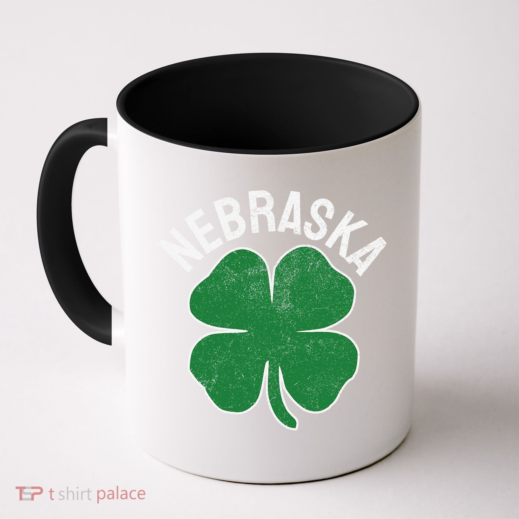 Nebraska Shamrock St. Patrick's Day Saint Paddy's Irish Coffee Mug