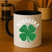 Nebraska Shamrock St. Patrick's Day Saint Paddy's Irish Coffee Mug thumb 4