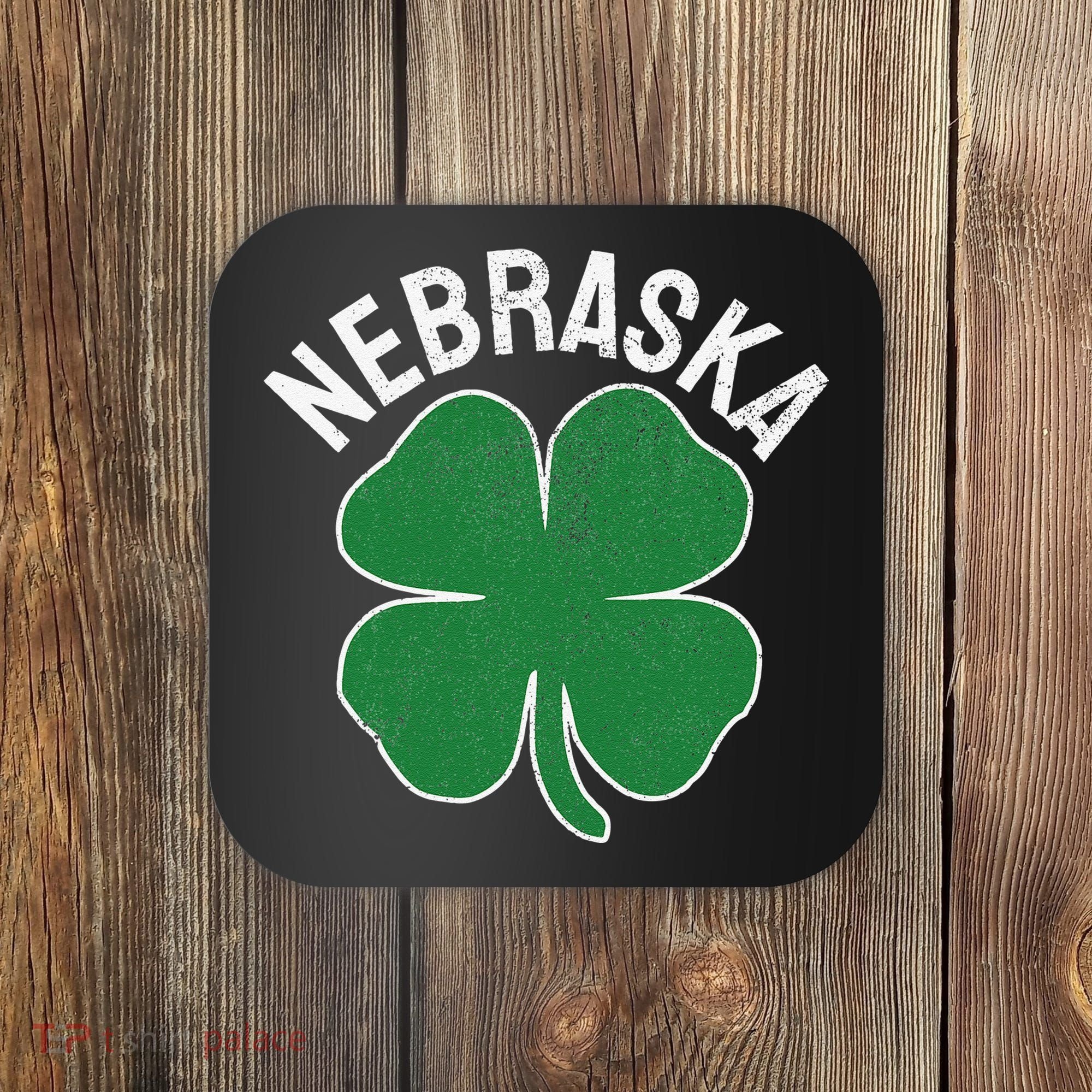Nebraska Shamrock St. Patrick's Day Saint Paddy's Irish Coaster