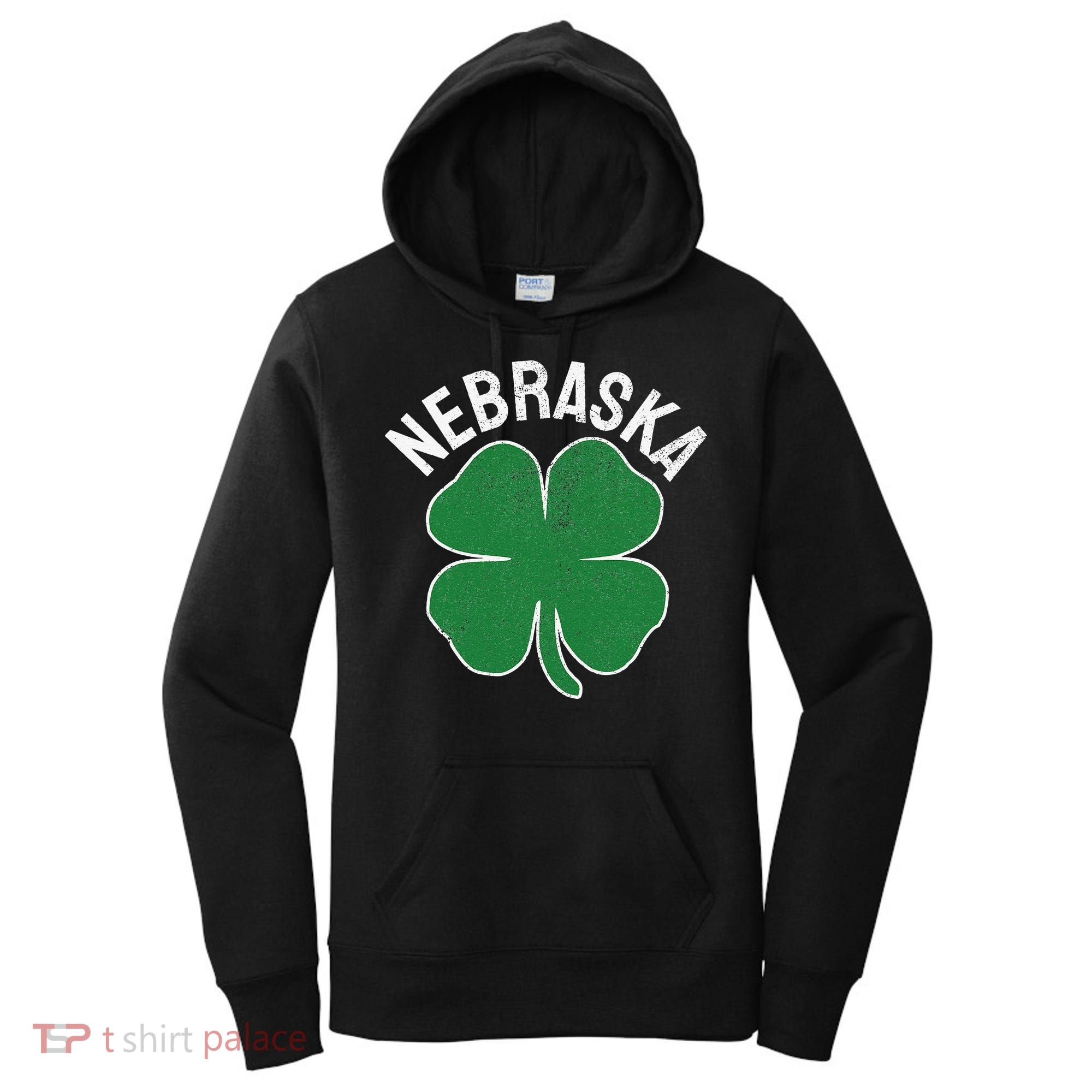 Nebraska Shamrock St. Patrick's Day Saint Paddy's Irish Women's Hoodie