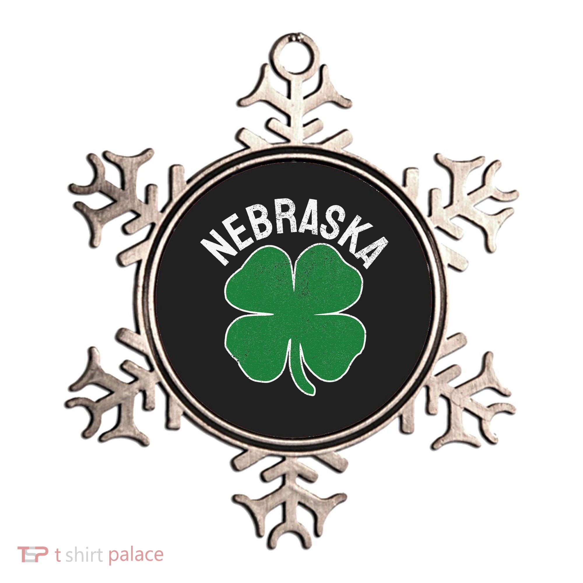Nebraska Shamrock St. Patrick's Day Saint Paddy's Irish Ornament