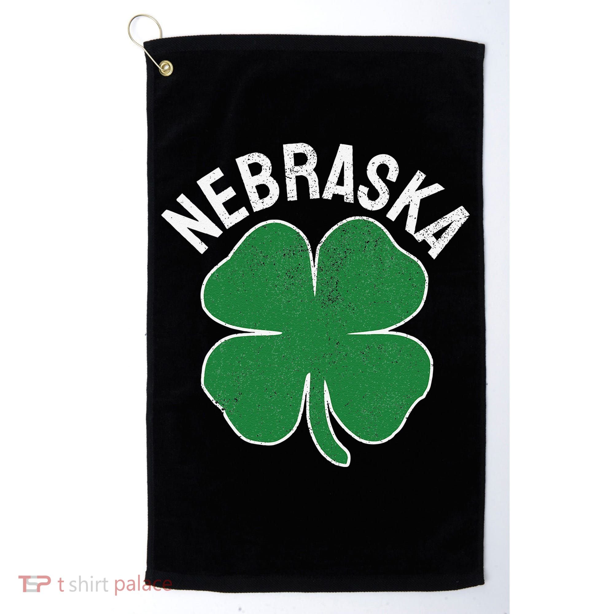 Nebraska Shamrock St. Patrick's Day Saint Paddy's Irish Golf Towel