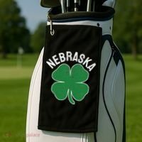 Nebraska Shamrock St. Patrick's Day Saint Paddy's Irish Golf Towel thumb 2